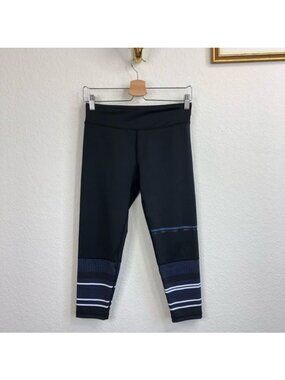 Lilybod Cia Striped Cropped Banded Leggings